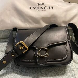 Coach Tabby Messenger Black Glove tanned leather
